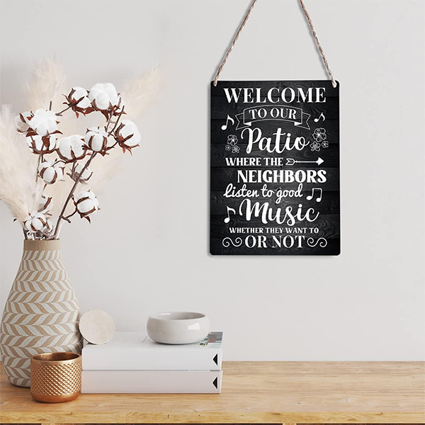 BLACK RUSTIC WOOD PLAQUE WALL SIGN - Image 2