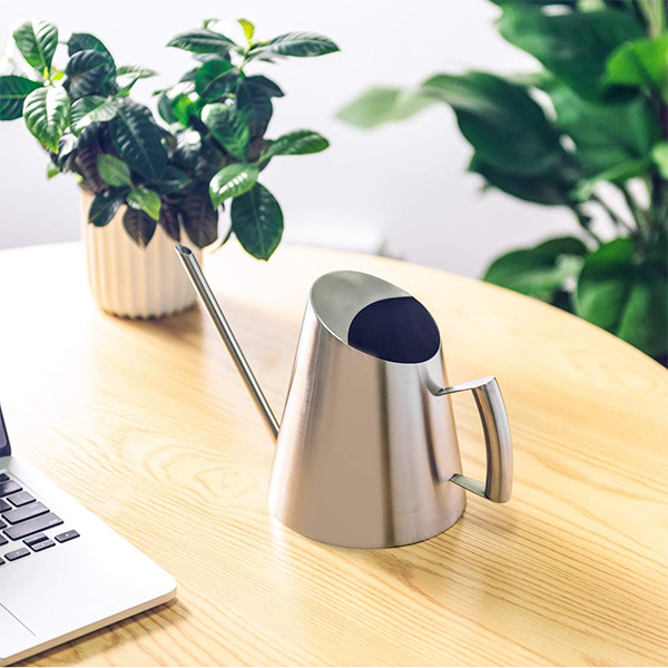 SILVER STAINLESS STEEL WATERING CAN - Image 3