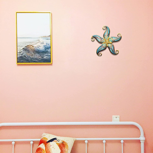 BLUE METAL STARFISH HANDMADE WALL ART - Image 3