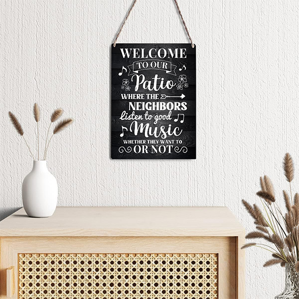 BLACK RUSTIC WOOD PLAQUE WALL SIGN - Image 3