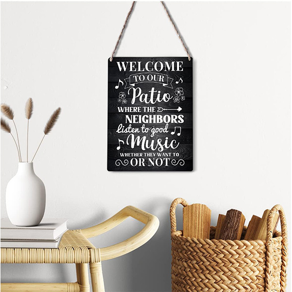 BLACK RUSTIC WOOD PLAQUE WALL SIGN - Image 4