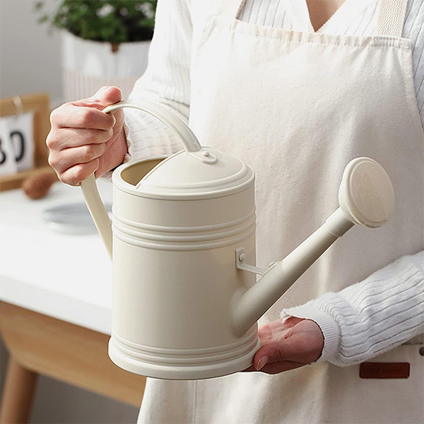 IVORY WHITE PLASTIC WATERING CAN - Image 2