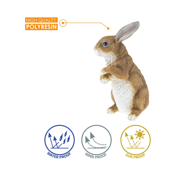 RABBIT OUTDOOR DECOR GARDEN STATUE - Image 4