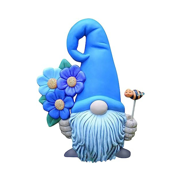 DARK BLUE GNOMES DECORATION STATUE