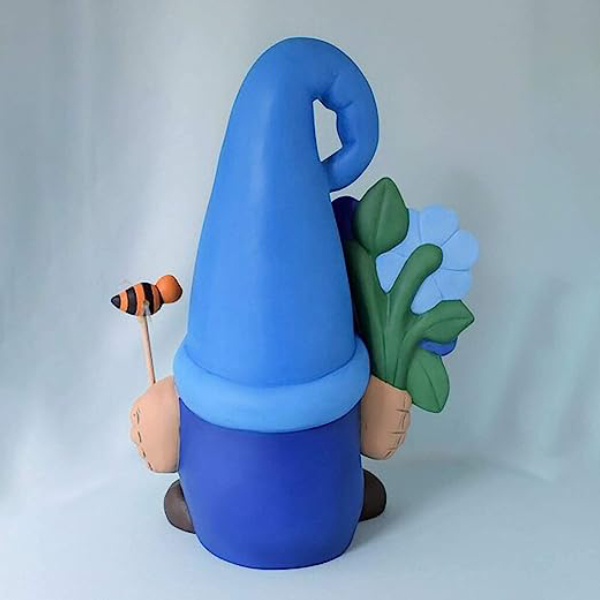 DARK BLUE GNOMES DECORATION STATUE - Image 4