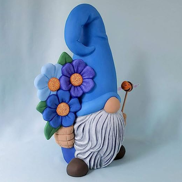 DARK BLUE GNOMES DECORATION STATUE - Image 3