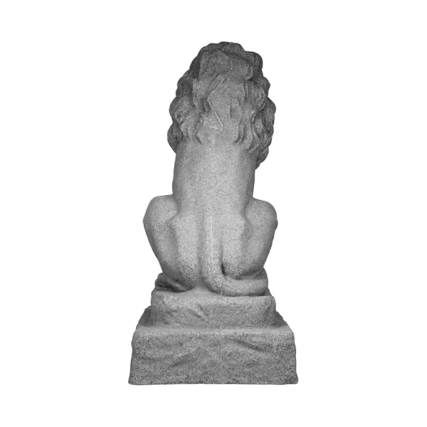 RESIN GUARDIAN LION OUTDOOR STATUE - Image 4