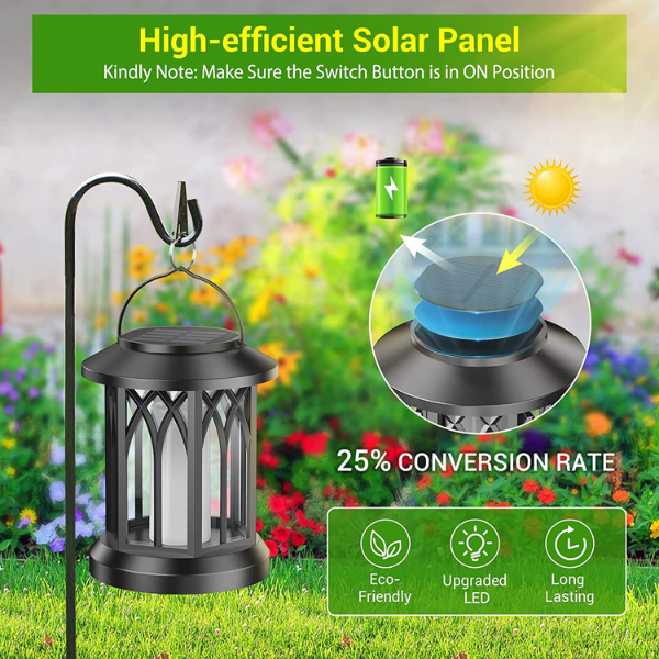 FLICKERING FLAME OUTDOOR SOLAR LANTERNS - Image 2