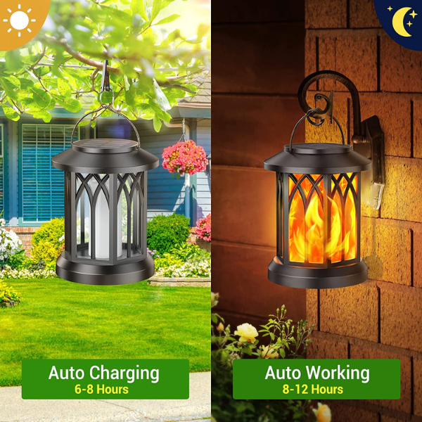 FLICKERING FLAME OUTDOOR SOLAR LANTERNS - Image 3