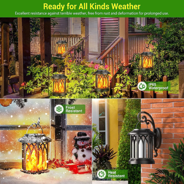 FLICKERING FLAME OUTDOOR SOLAR LANTERNS - Image 4