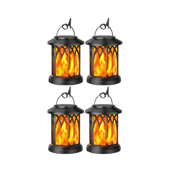 FLICKERING FLAME OUTDOOR SOLAR LANTERNS