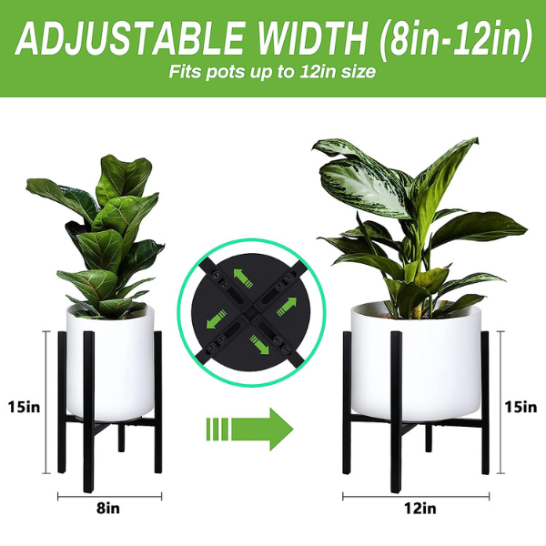 HEAVY-DUTY ADJUSTABLE METAL PLANT STAND - Image 4